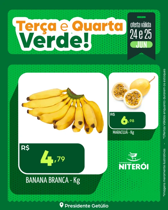 Terça e quarta · Verde — Supermercado Niterói