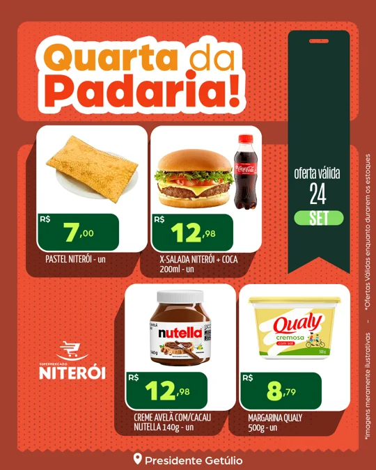 Quarta · Padaria — Supermercado Niterói