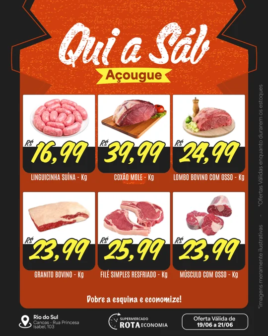 Quinta a sábado · Açougue — Rota Economia
